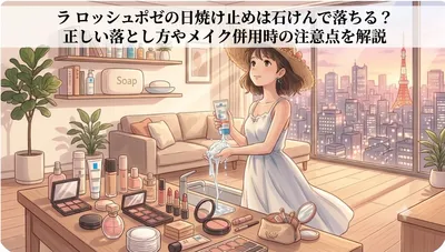 ラ ロッシュ ポゼの日焼け止めは石けんで落ちる？正しい落とし方やメイク併用時の注意点を解説